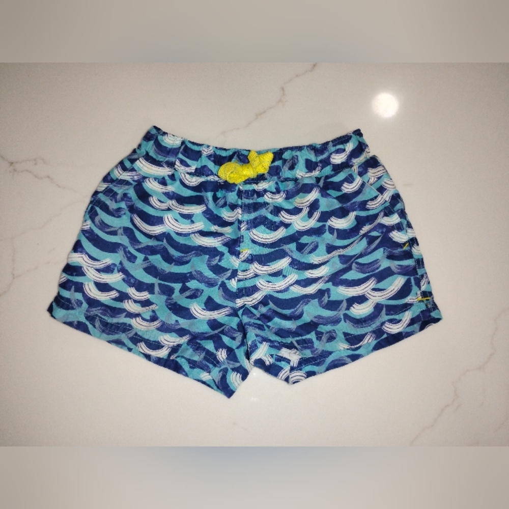 Tucker & Tate Blue Wave Pattern Swim Shorts Size 2